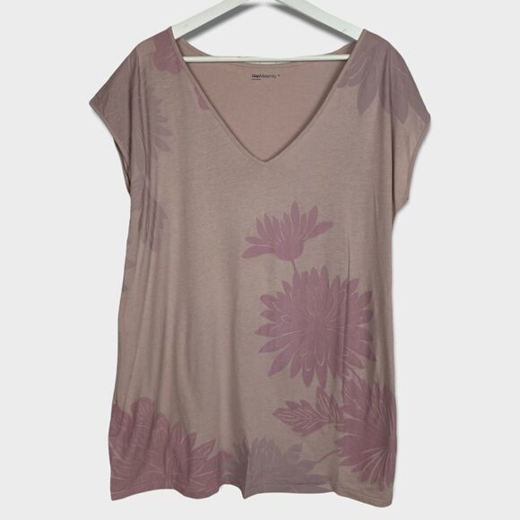 Gap Maternity Floral V-neck Shirt size XL - Picture 1 of 4